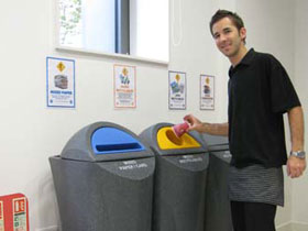 180L Executive Bins positioned as a Centralised Recycling Point